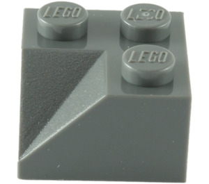 LEGO Donker Steengrijs Helling 2 x 2 (45°) met Dubbele Concave (Ruw oppervlak) (3046 / 4723)