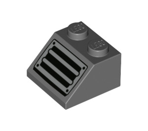 LEGO Gris pierre foncé Pente 2 x 2 (45°) avec Ventilation Grille avec Horizontal Bars (3039 / 73908)