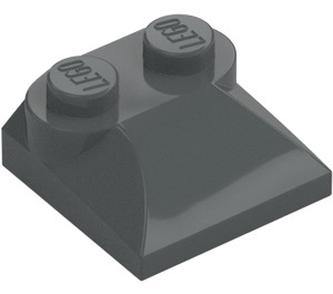 LEGO Donker steengrijs Helling 2 x 2 Gebogen met gebogen uiteinde (47457)