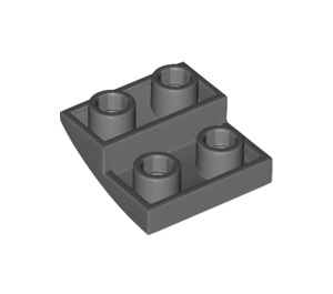 LEGO Gris pierre foncé Pente 2 x 2 x 0.7 Incurvé Inversé (32803)