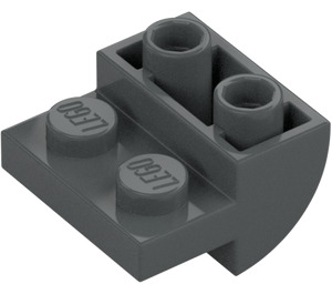 LEGO Donker steengrijs Helling 2 x 2 x 1 Gebogen Omgekeerd (1750)