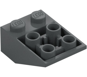 LEGO Dark Stone Gray Slope 2 x 3 (25°) Inverted with Connections between Studs (2752 / 3747)