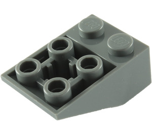 LEGO Donker Steengrijs Helling 2 x 3 (25°) Omgekeerd met verbindingen tussen noppen (2752 / 3747)
