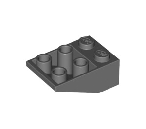 LEGO Donker steengrijs Helling 2 x 3 (25°) Omgekeerd zonder verbindingen tussen noppen (3747)