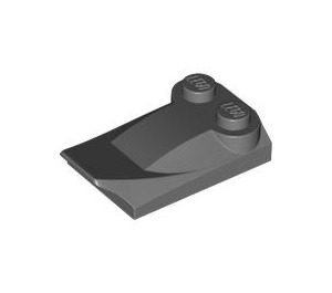 LEGO Dark Stone Gray Slope 2 x 3 x 0.7 Curved with Wing (47456 / 55015)