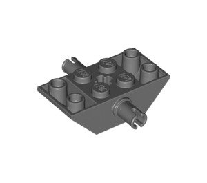 LEGO Dunkles Steingrau Steigung 2 x 4 (45°) Doppelt Invertiert mit Pins (15647 / 30390)