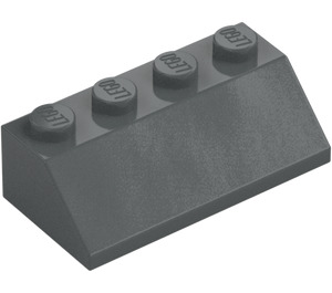 LEGO Dark Stone Gray Slope 2 x 4 (45°) with Rough Surface (3037)