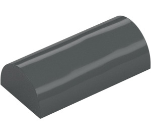 LEGO Dark Stone Gray Slope 2 x 4 Curved with Groove (6192 / 30337)