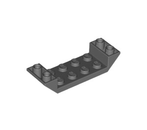 LEGO Donker Steengrijs Helling 2 x 6 (45°) Dubbele Omgekeerd met Open Midden (22889)