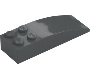 LEGO Dark Stone Gray Slope 2 x 6 Curved (44126)