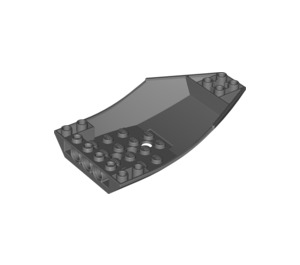 LEGO Dark Stone Gray Slope 2 x 6 x 10 Curved Inverted (47406)