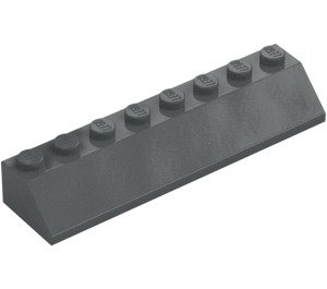 LEGO Dark Stone Gray Slope 2 x 8 (45°) (4445)