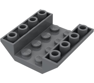 LEGO Mörk Stengrå Backe 4 x 4 (45°) Dubbel Omvänd med Open Centrum (inga hål) (4854)