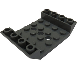 LEGO Donker steengrijs Helling 4 x 6 (45°) Dubbele Omgekeerd met Open Midden met 3 gaten (30283 / 60219)