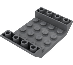 LEGO Donker steengrijs Helling 4 x 6 (45°) Dubbele Omgekeerd met Open Midden zonder gaten (30283 / 60219)