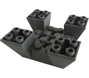 LEGO Gris pierre foncé Pente 6 x 6 x 2 (65°) Inversé Quadruple (30373)