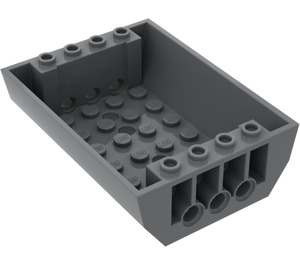 LEGO Mörk Stengrå Backe 6 x 8 x 2 Böjd Omvänd Dubbel (45410)