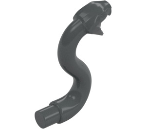 LEGO Dark Stone Gray Snake Head (28588)