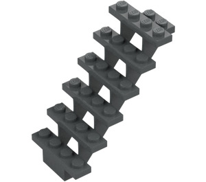 LEGO Dark Stone Gray Staircase 7 x 4 x 6 Open (30134)