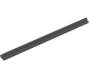 LEGO Dark Stone Gray Straight Rail with No slots and No Notches (3228)