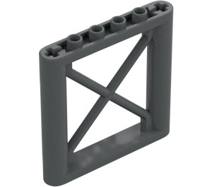 LEGO Donker steengrijs Support 1 x 6 x 5 Draagbalk Rectangular (64448)