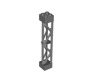 LEGO Gris piedra oscuro Support 2 x 2 x 10 Soporte Triangular Vertical (Tipo 3 - 3 postes, 2 secciones) (58827)