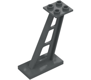 LEGO Dark Stone Gray Support 2 x 4 x 5 Stanchion Inclined with Thick Supports (4476)