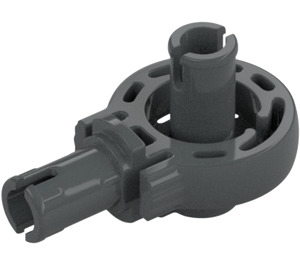 LEGO Dark Stone Gray Technic Click Rotation Bushing with Two Pins (47455)