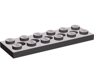 LEGO Gris pierre foncé Technic assiette 2 x 6 avec des trous (32001)