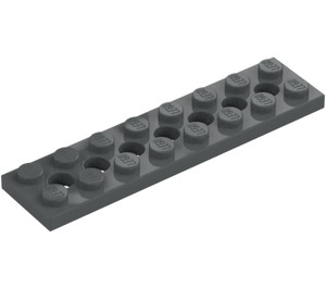 LEGO Tmavě kamenná šedá Technic Deska 2 x 8 s otvory (3738)