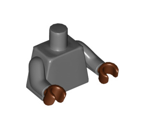 LEGO Gris pierre foncé Teebo Minifig Torse (973 / 76382)