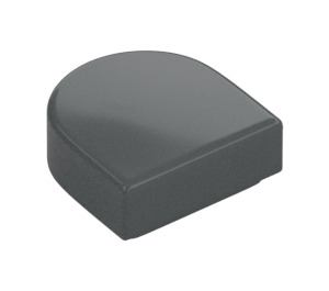 LEGO Dark Stone Gray Tile 1 x 1 Half Oval (24246 / 35399)