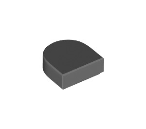 LEGO Dark Stone Gray Tile 1 x 1 Half Oval (24246 / 35399)