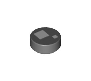 LEGO Gris pierre foncé Tuile 1 x 1 Rond avec BrickHeadz Eye (31468 / 102487)