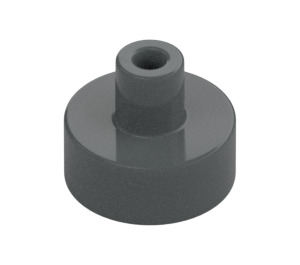 LEGO Grigio pietra scuro Piastrella 1 x 1 Rotondo con Hollow Barra (20482 / 31561)