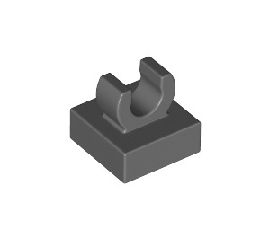 LEGO Dark Stone Gray Tile 1 x 1 with Clip (Raised "C") (15712 / 44842)