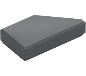 LEGO Dark Stone Gray Tile 1 x 2 45° Angled Cut Left (5091)