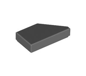 LEGO Dark Stone Gray Tile 1 x 2 45° Angled Cut Left (5091)