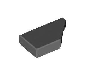 LEGO Dark Stone Gray Tile 1 x 2 45° Angled Cut Right (5092)