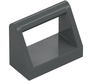 LEGO Dark Stone Gray Tile 1 x 2 with Handle (2432)