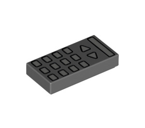 LEGO Dark Stone Gray Tile 1 x 2 with Remote Control with Groove (3069 / 16886)