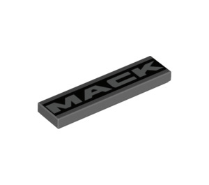 LEGO Mørk steingrå Tile 1 x 4 med Mack logo (2431 / 37282)