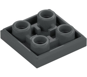 LEGO Dark Stone Gray Tile 2 x 2 Inverted (11203)