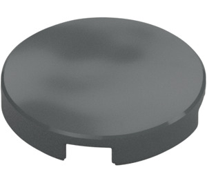 LEGO Dark Stone Gray Tile 2 x 2 Round with Bottom Stud Holder (14769)