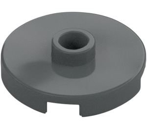 LEGO Dark Stone Gray Tile 2 x 2 Round with Stud (18674)