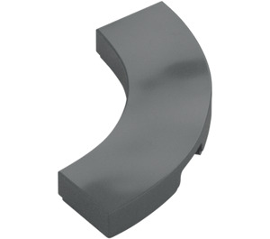 LEGO Dark Stone Gray Tile 3 x 3 Curved Corner (79393)