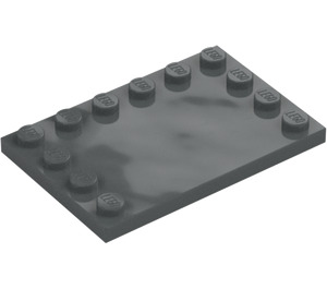 LEGO Dark Stone Gray Tile 4 x 6 with Studs on 3 Edges (6180)