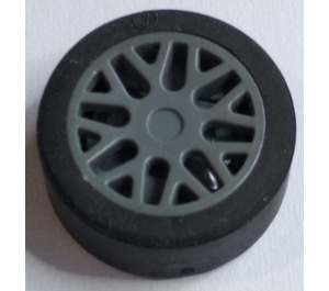 LEGO Dark Stone Gray Tire, Low Profile, Narrow Ø14.58 X 6.24 with Rim Ø11,176 x 6,2