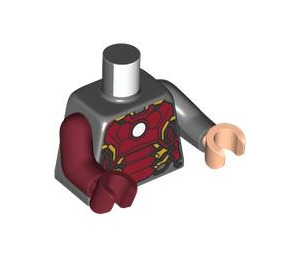 LEGO Mørk stengrå Tony Stark Minifig Torso (973 / 76382)