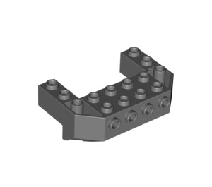 LEGO Dark Stone Gray Train Front Wedge 4 x 6 x 1.7 Inverted with Studs on Front Side (87619)